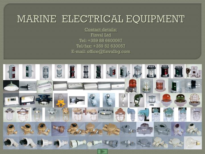 marine electrical equipment n.