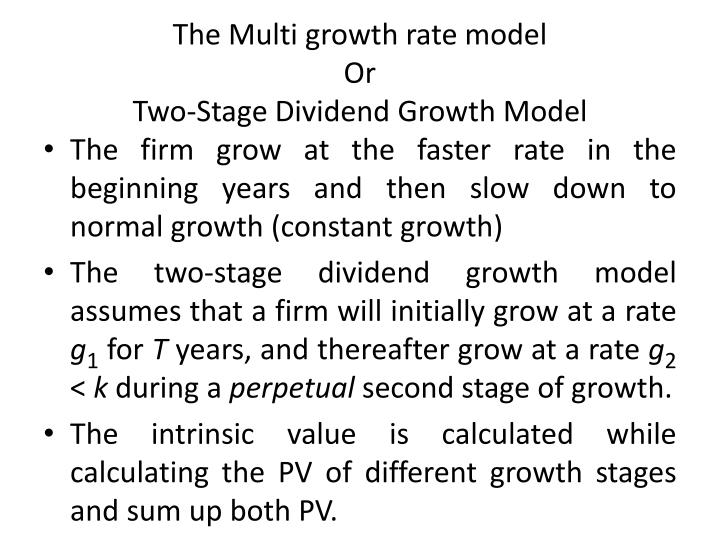 dividend growth model