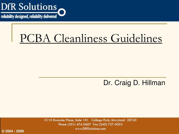 pcba cleanliness guidelines n.