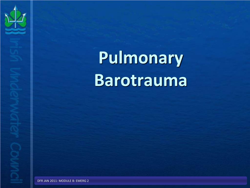 treatment for pulmonary barotrauma treatment for pulmonary barotrauma