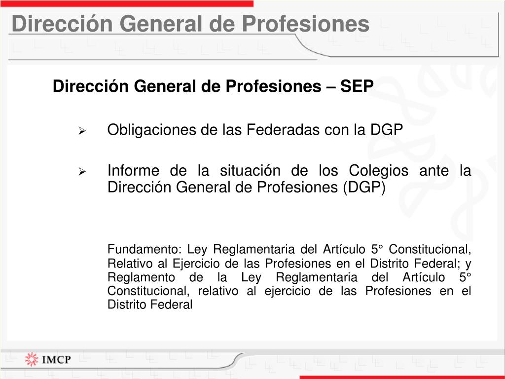 PPT - Dirección General de Profesiones PowerPoint Presentation, free
