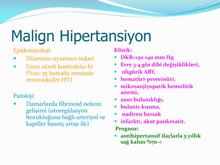malign hipertansiyon