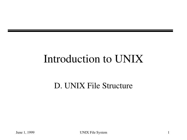 PPT - Introduction to UNIX PowerPoint Presentation, free download - ID ...