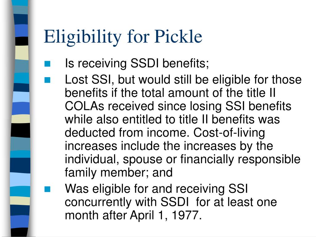 Pickle Amendment PPT - Special Medicaid Beneficiaries PowerPoint Presentation, free ...