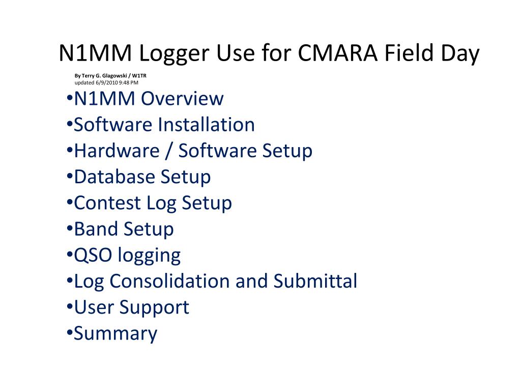 n1mm logger contest setup