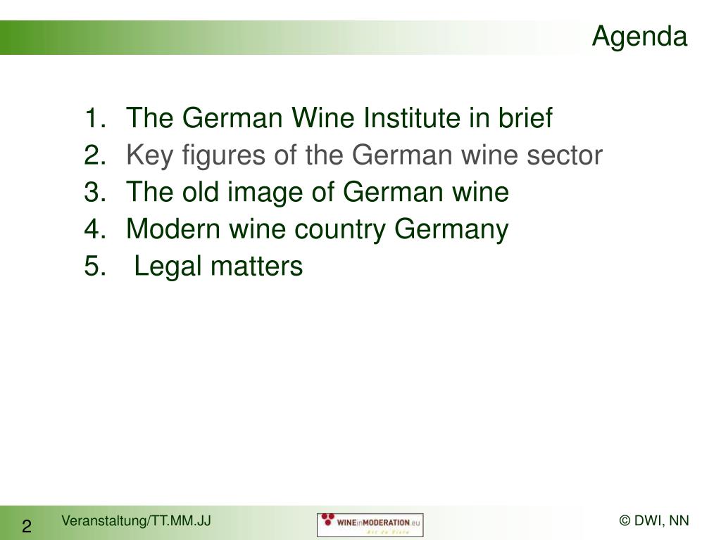 PPT Facts & Figures on German Wine Provided by the German Wine
