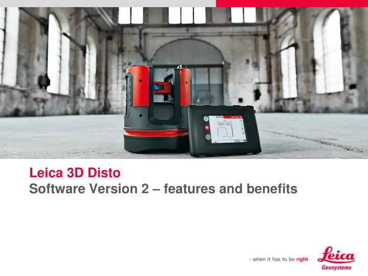PPT Leica 3D Disto Software Version 2 features and