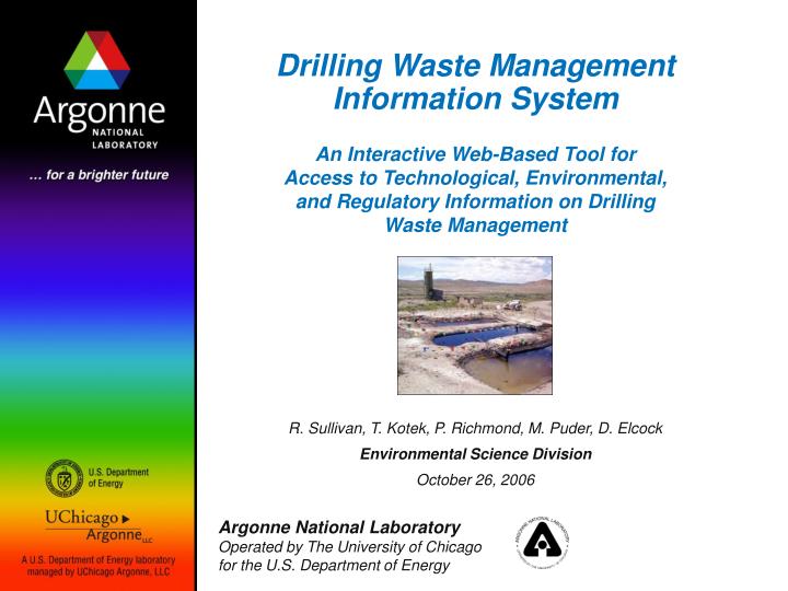 PPT Drilling Waste Management Information System PowerPoint
