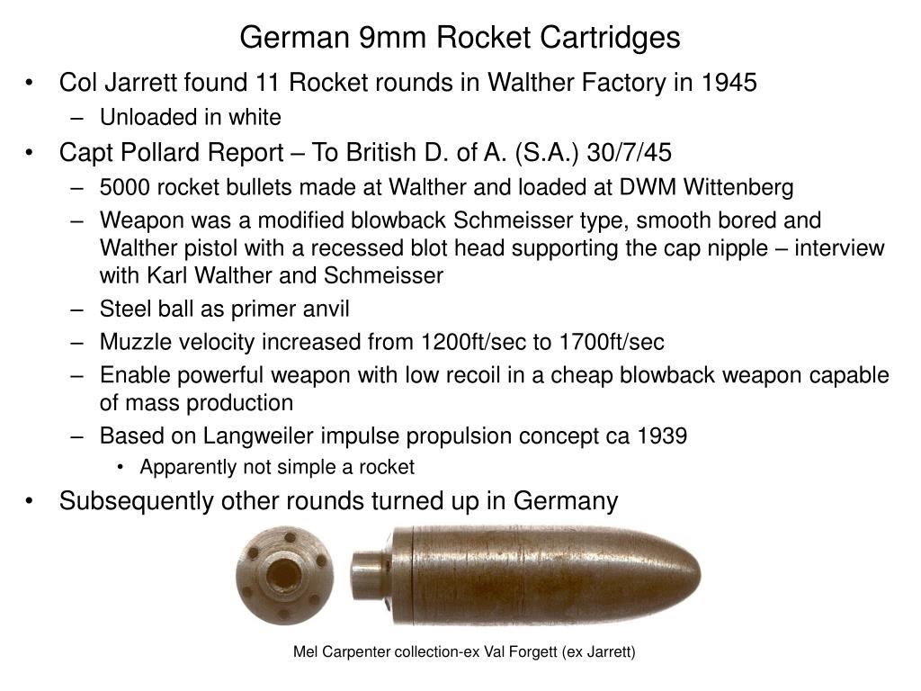 PPT - The German 9mm Rocket and it’s Descendents PowerPoint ...