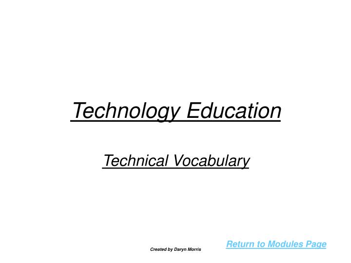 technology education n.