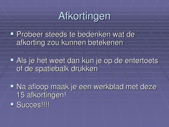 PPT Afkortingen PowerPoint Presentation, free download ID3419744