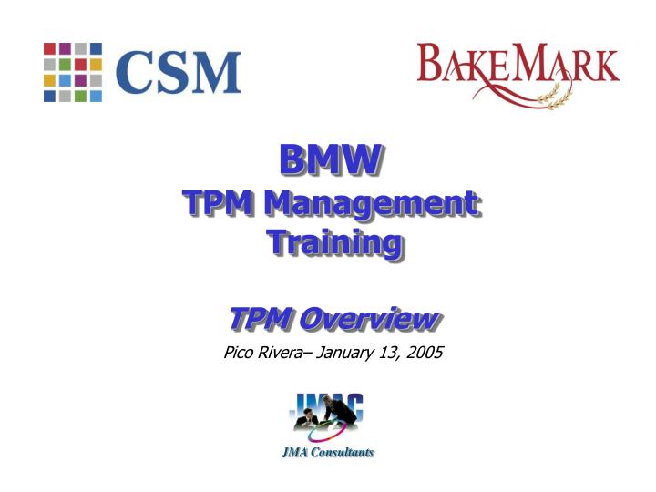 bmw tpm management training tpm overview n.