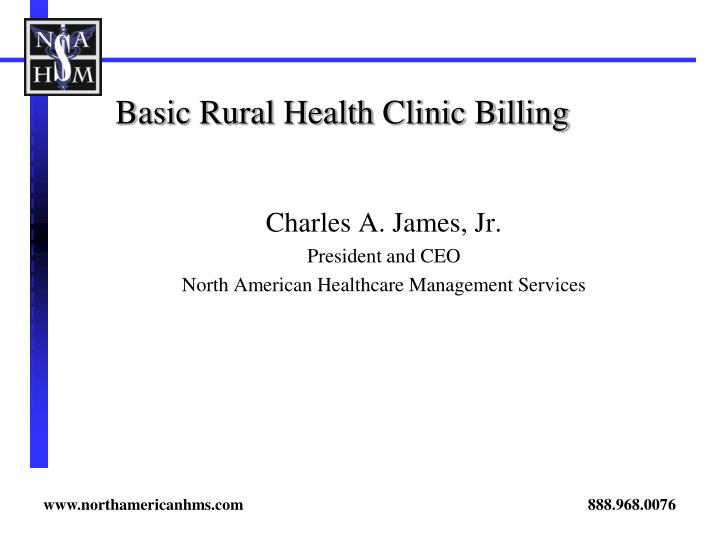 basic rural health clinic billing n.
