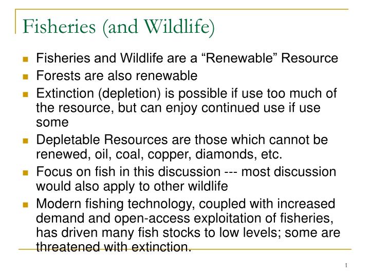 fisheries and wildlife n.