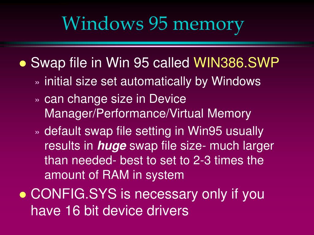 PPT - Windows 95 requirements PowerPoint Presentation, free download -  ID:3426101