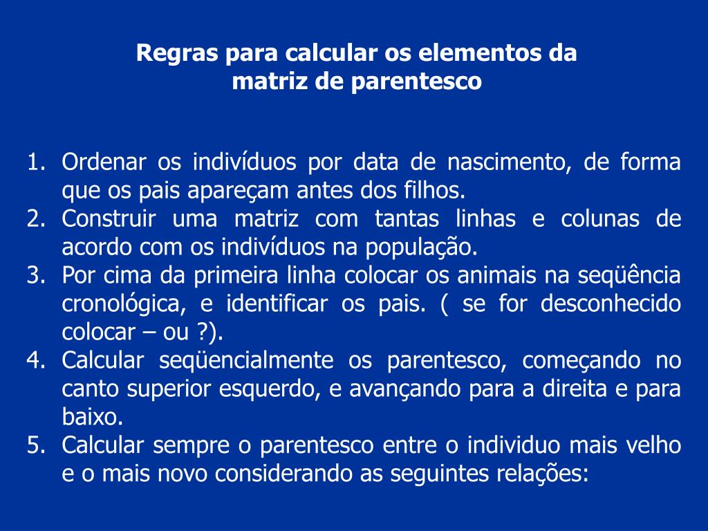 PPT - MATRIZ DE PARENTESCO PowerPoint Presentation, free download -  ID:3426395