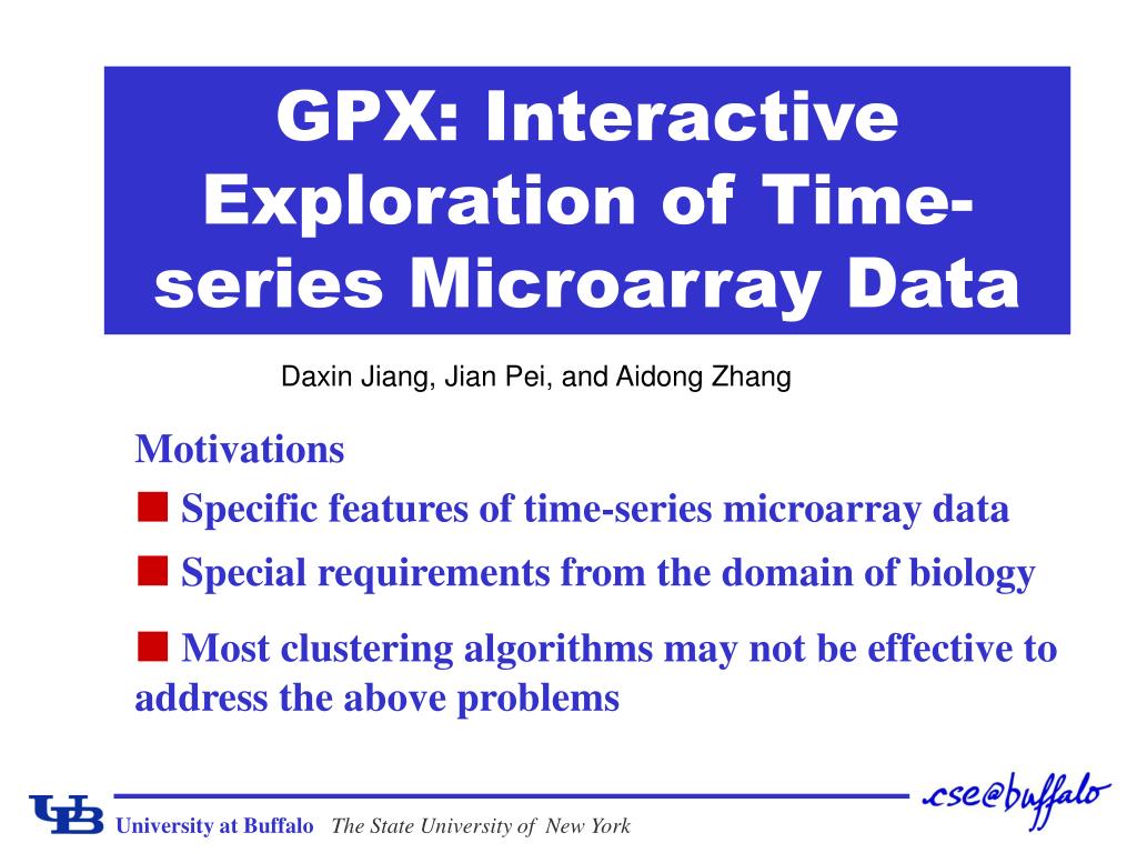 PPT - GPX: Interactive Exploration of Time-series Microarray Data  PowerPoint Presentation - ID:3426664