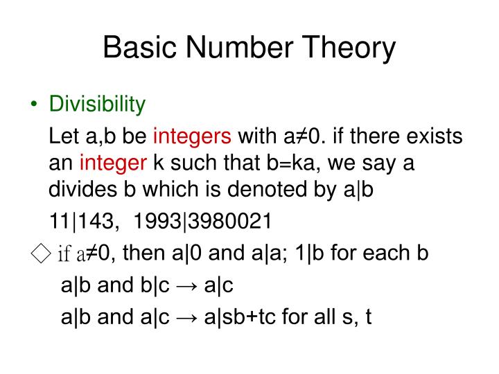 basic number theory for beginners