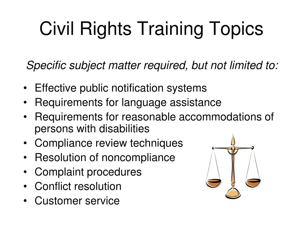 PPT - TEFAP CIVIL RIGHTS COMPLIANCE TRAINING PowerPoint Presentation ...