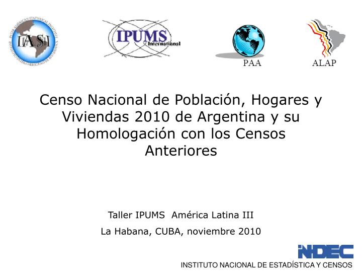 PPT - INSTITUTO NACIONAL DE ESTADÍSTICA Y CENSOS PowerPoint ...