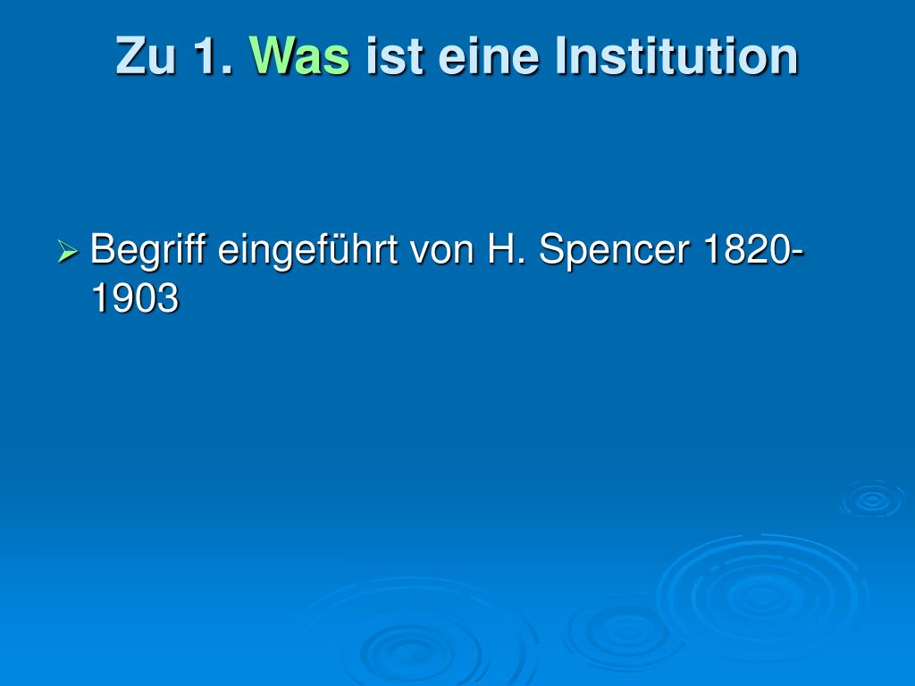 Was Ist Eine Institution PPT - Institution als eines der wichtigsten Grundkonzepte der