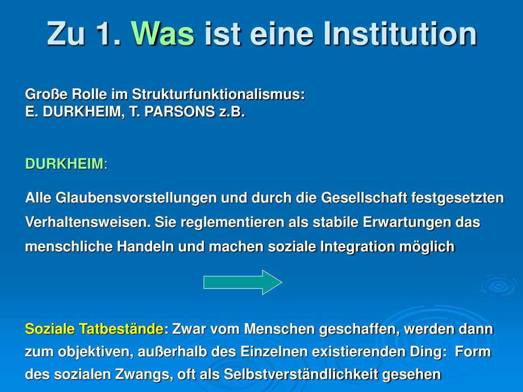 Was Ist Eine Institution PPT - Institution als eines der wichtigsten Grundkonzepte der