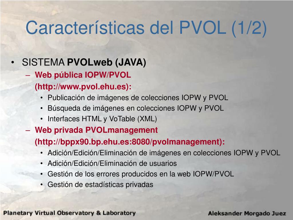Pvol Instrument PPT - PVOL Planetary Virtual Observatory & Laboratory PowerPoint ...