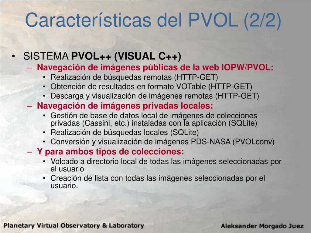 Pvol Instrument PPT - PVOL Planetary Virtual Observatory & Laboratory PowerPoint ...