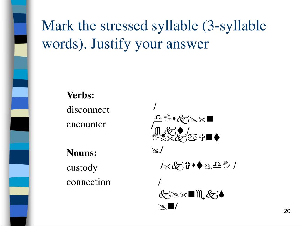 Mark your words. Марка stress. Stressed syllable.
