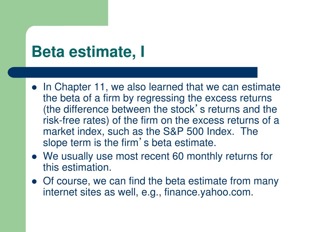 PPT - Chapter 13: Risk, cost of capital, and capital budgeting ...