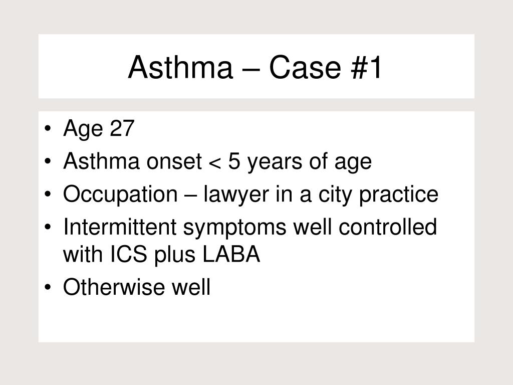 asthma case presentation pdf