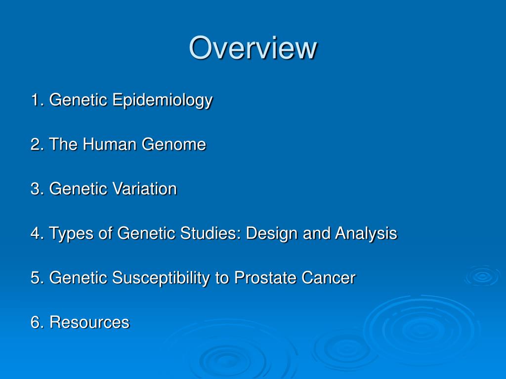 PPT - Genetic Epidemiology of Prostate Cancer PowerPoint Presentation ...
