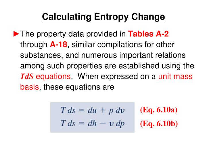 change in entropy change in entropy
