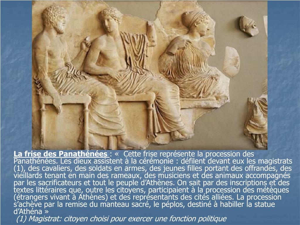 PPT - QUE NOUS APPREND LA FRISE DES PANATHENEES SUR LES HABITANTS DE LA