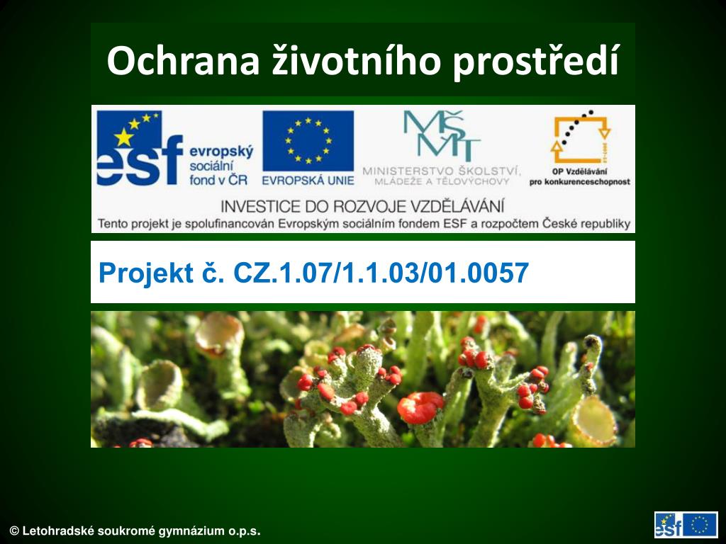 PPT - Ochrana životního prostředí PowerPoint Presentation, free download -  ID:3434219