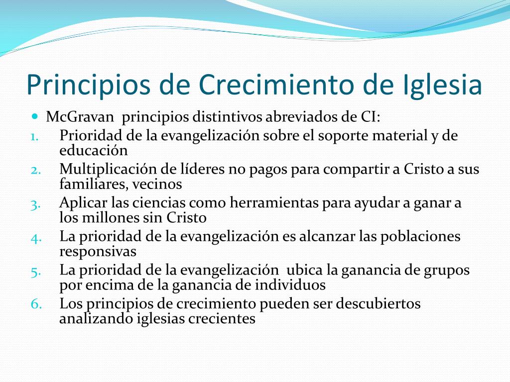 PPT - PRINCIPIOS DE CRECIMIENTO DE IGLESIA PowerPoint Presentation, free  download - ID:3434916