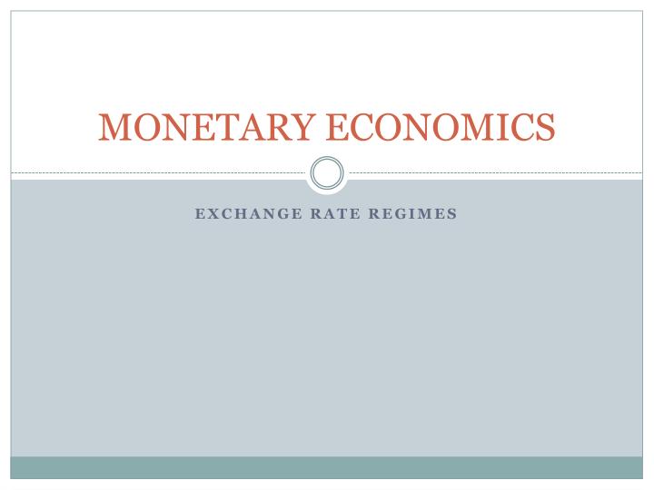 phd topics in monetary economics