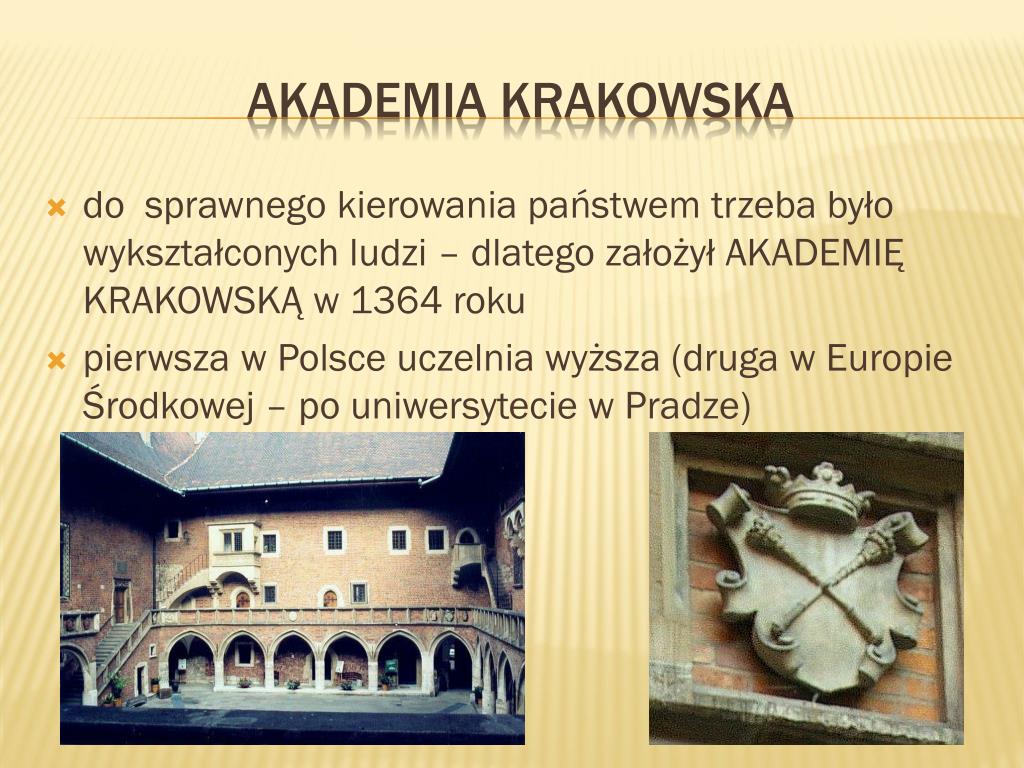W Jakim Celu Kazimierz Wielki Założył Pierwszy Uniwersytet W Polsce PPT - KAZIMIERZ WIELKI (1333 – 1370) PowerPoint Presentation, free