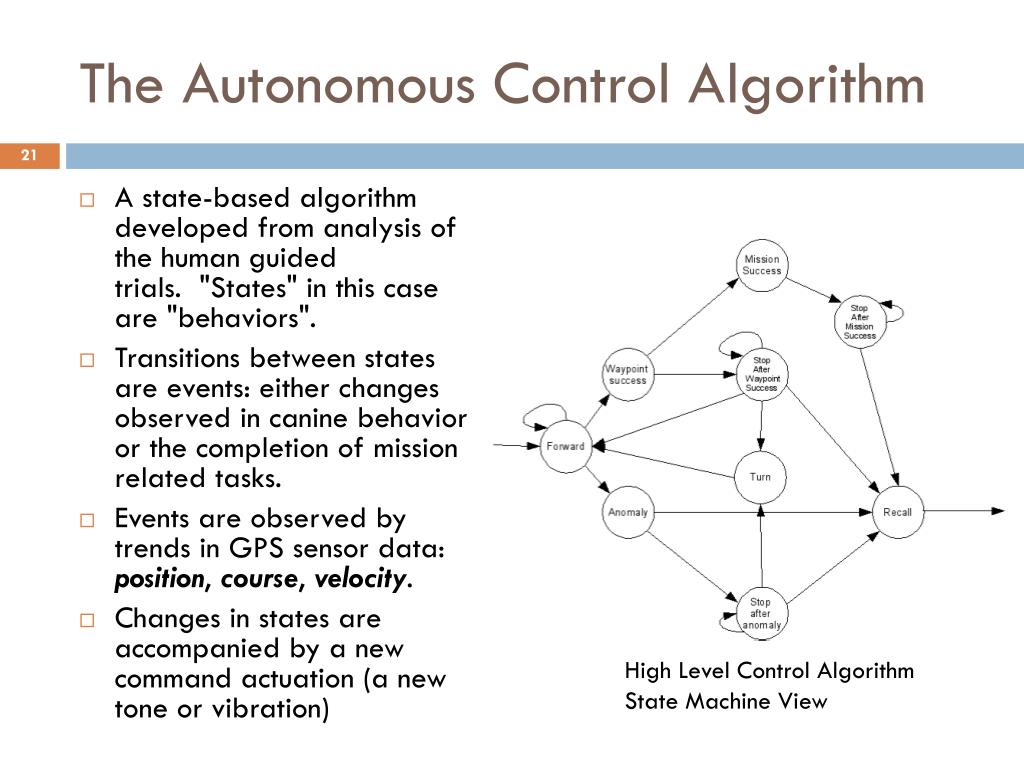 PPT - The Autonomous Control and Navigation of a Trained Canine ...