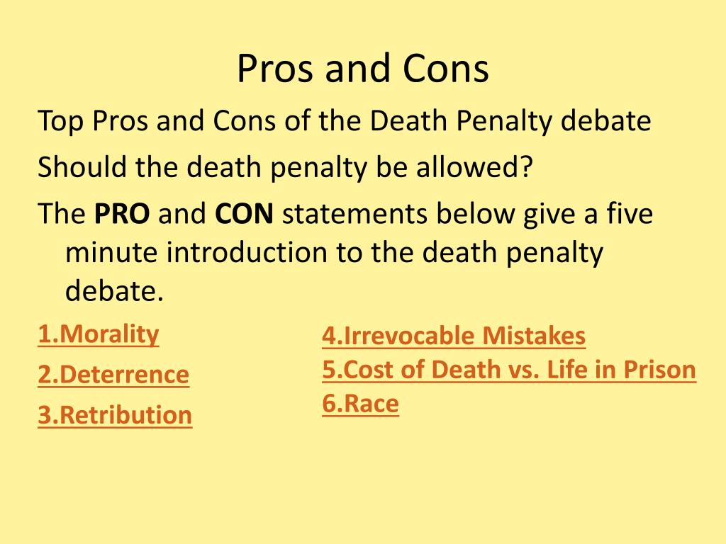 Pros And Cons Of Death Penalty And - dentalimplantsurgery.com Custom  Academic Help