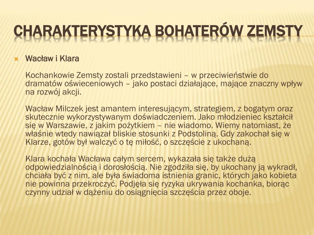 Charakterystyka Papkina Z Zemsty Z Cytatami PPT - Zemsta Aleksander Fredro PowerPoint Presentation, free download