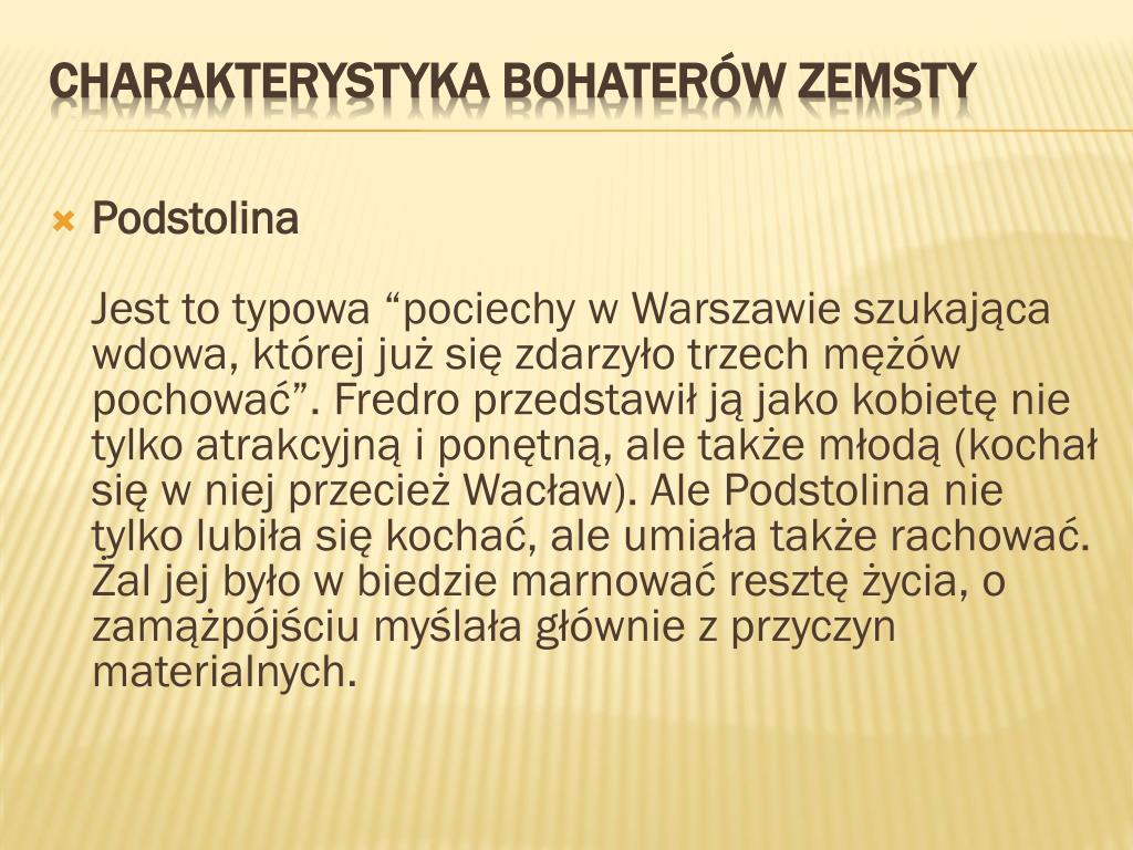 Charakterystyka Papkina Z Zemsty Z Cytatami PPT - Zemsta Aleksander Fredro PowerPoint Presentation, free download