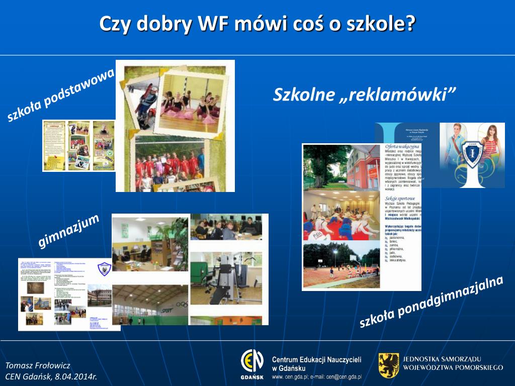 Klasyfikacja W Szkole Ponadgimnazjalnej Do Grupy Wf PPT - PO CZYM POZNAĆ, ŻE WF W MOJEJ SZKOLE „UDAJE SIĘ”? PowerPoint
