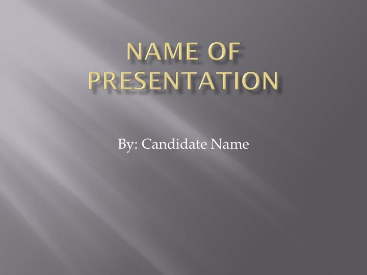 another name for a presentation
