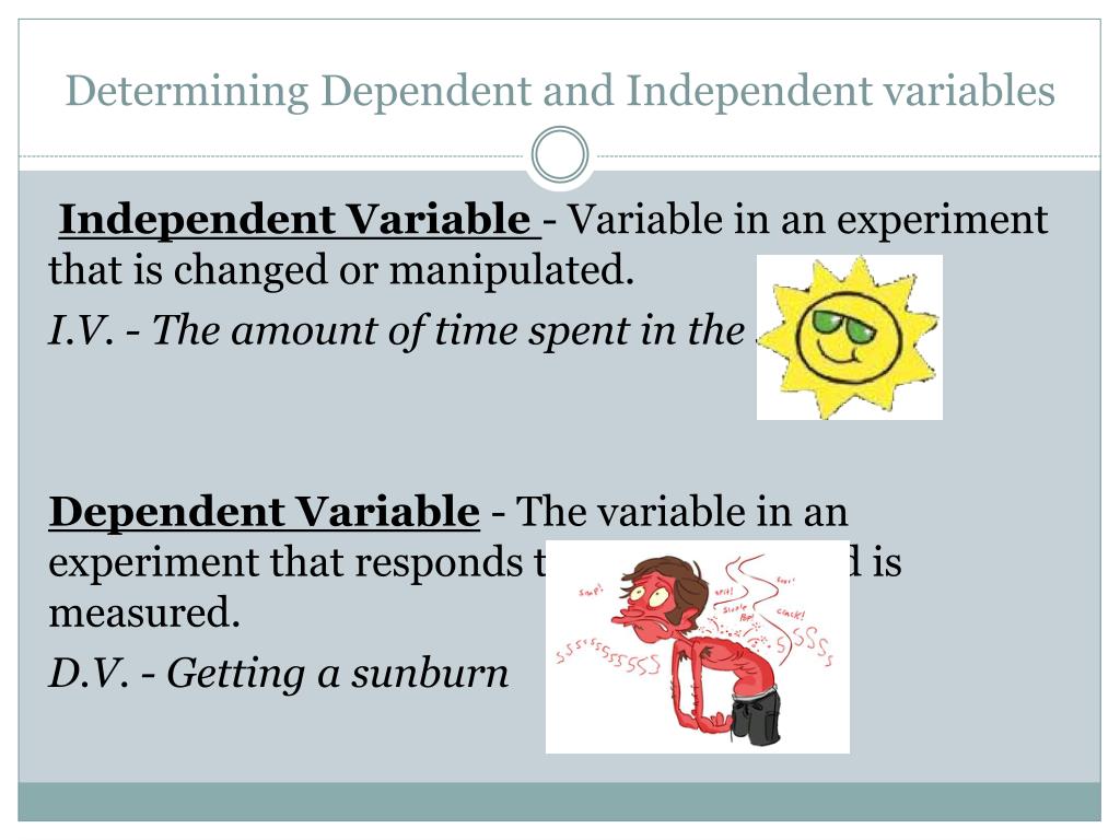 research problem example with dependent and independent variable