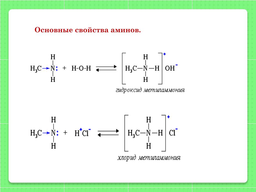 Взаимодействие бромида метиламмония с гидроксидом натрия. Хлорид метиламмония формула. Основные свойства Аминов. Хлорид метиламмония метиламин. Формула хлортдметиламония структурная.