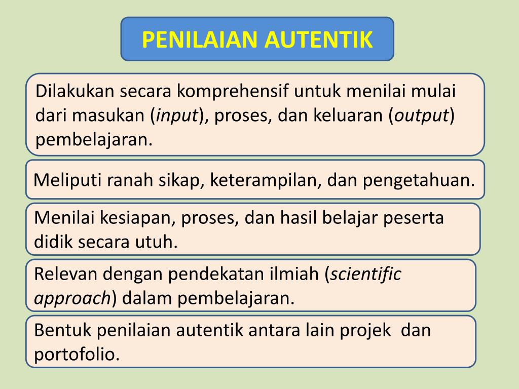 PPT - MODEL PENILAIAN HASIL BELAJAR PESERTA DIDIK 