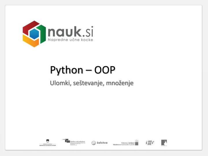 PPT - Python – OOP PowerPoint Presentation, free download - ID:3450053