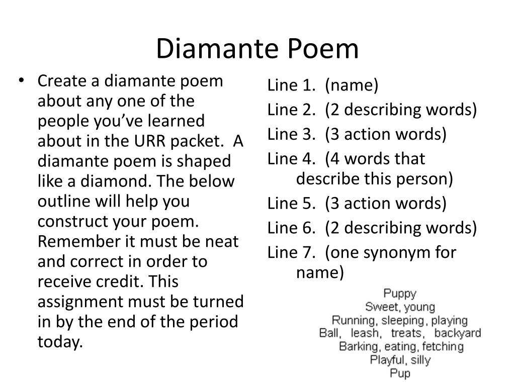 Ppt Diamante Poem Powerpoint Presentation Free Download Id3450479