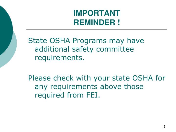 PPT SAFETY COMMITTEE GUIDELINES PowerPoint Presentation ID3452111